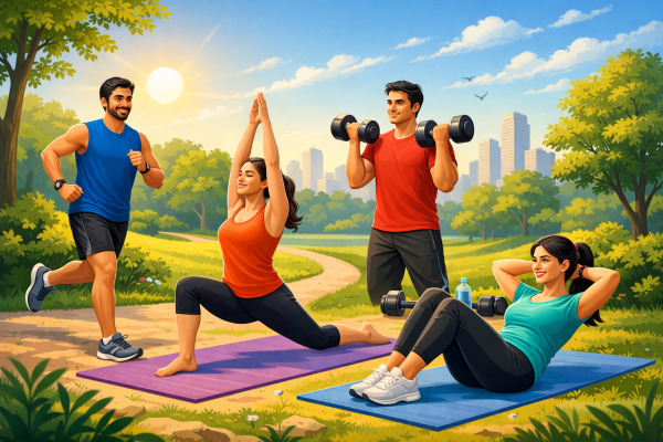 2. नियमित व्यायाम करें- रोजाना कम से कम 30 मिनट एक्सरसाइज करने से शरीर में ऊर्जा बनी रहती है।योग और मेडिटेशन अपनाएं-दौड़ना, साइकिल चलाना या खेल खेलना भी फायदेमंद है।