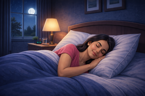 3. पूरी नींद लें- नींद की कमी से शरीर थका हुआ और दिमाग सुस्त हो जाता है।रोज 7–8 घंटे की नींद जरूर लें-
सोने का एक निश्चित समय तय करें।