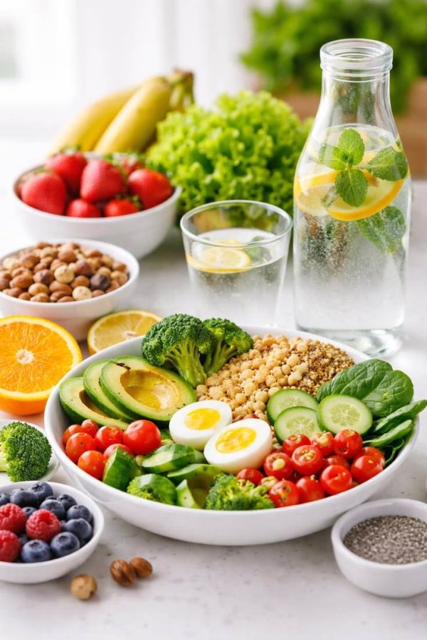 4. पर्याप्त पानी और अच्छा खान-पान- बालों की सेहत अंदर से शुरू होती है।दिनभर पर्याप्त पानी पिएं और प्रोटीन, फल व हरी सब्जियां अपने आहार में शामिल करें। इससे बाल मजबूत बनते हैं।