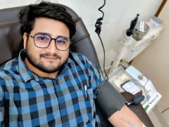 भदोही के अनंत देव पांडेय ने 26वें जन्मदिन पर किया 28वीं बार रक्तदान