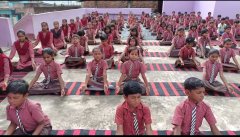 ब्राइट फ्यूचर पब्लिक स्कूल में किया गया योग प्रशिक्षण