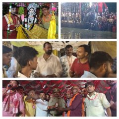 नगर पंचायत दोस्तपुर में माता रानी का भव्य विसर्जन — श्रद्धा, भक्ति और रंगीन उत्सव का संगम