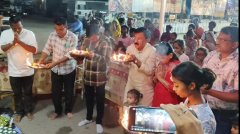 बरोड़ा के वाघोड़िया एकता युवक मंडल द्वारा  नवरात्रि उत्सव में नर्मदा ज़िला प्रभारी धर्मेशभाई पंड्या को आरती के लिए आमंत्रित