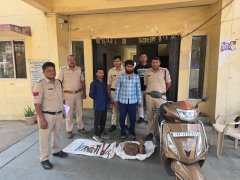 खेत से पानी की मोटर चोरी करने वाले दो आरोपी गिरफ्तार, ₹1.20 लाख का मशरूका बरामद