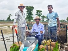 25 एकड़ में धान की खेती, लागत में 7 हजार प्रति एकड़ की बचत