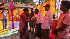 विधायक सुदीप गुड़िया ने अंगराबड़ी आर.सी. चर्च में नवनिर्मित ग्रोटो (माता मरिया) संस्कार कार्यक्रम में लिया आशीर्वाद