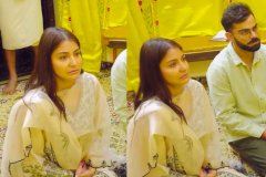 वृन्दावन में भक्ति में लीन दिखे  विराट कोहली और अनुष्का  शर्मा , लिया  प्रेमानन्द महाराज   का आशीर्वाद ...