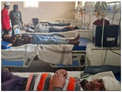 राष्ट्रीय राजमार्ग-43 पर दो बाइकों की भीषण भिड़ंत, चार युवक घायल; एक की हालत नाजुक