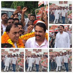 भाजपा काशी क्षेत्र के क्षेत्रीय अध्यक्ष अशोक चौरसिया का लंभुआ में भव्य स्वागत डॉ. अवनीश सिंह के नेतृत्व में कार्यकर्ताओं ने फूल-मालाओं से किया अभिनंदन