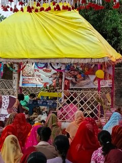 ग्राम पंचायत रूपौली में श्रीमद्भागवत कथा का भव्य आयोजन, श्रद्धालु हो रहे भावविभोर