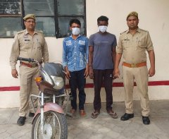 थाना आदर्श मण्डी पुलिस द्वारा 02 वाहन चोर गिरफ्तार, कब्जे से चोरी की 01 मोटर साईकिल बरामद