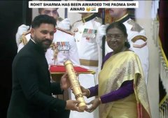 पद्म पुरस्कार 2026: पूर्व कप्तान रोहित शर्मा को पद्म श्री, टेनिस दिग्गज विजय अमृतराज को पद्म भूषण से सम्मानित