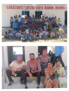 सरस्वती शिशु विद्या मंदिर भोंडो,चंदवारा के द्वारा रंगोत्सव होली मिलन समारोह उत्साहपूर्वक संपन्न