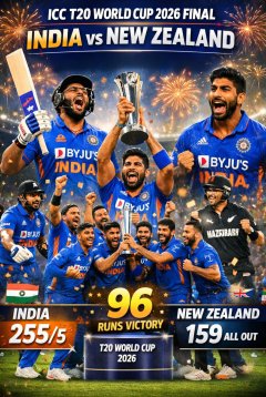 आईसीसी टी20 विश्व कप 2026 फाइनल: भारत की शानदार जीत