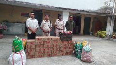 बरही पुलिस की बड़ी कार्रवाई: जीटी रोड पर ट्रक से भारी मात्रा में अवैध अंग्रेजी शराब जब्त