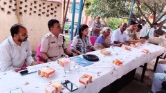 खूंटी थाना परिसर में बकरीद को लेकर शांति समिति की बैठक।