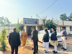 न्यायालय भवन, आवंटित भूमि एवं न्यायिक कर्मचारियों के लिए निर्माणाधीन आवास का लिया जायजा