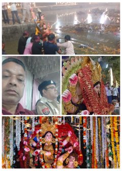 दोस्तपुर में 39 दुर्गा प्रतिमाओं का विधि-विधान से विसर्जन