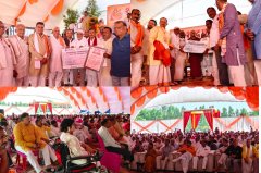 सलकनपुर आश्रम में शरद पूर्णिमा महोत्सव में सम्मिलित हुए सांसद दर्शन सिंह चौधरी